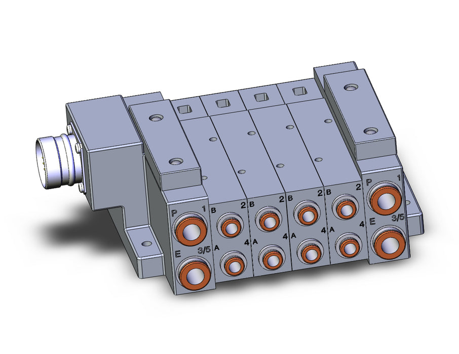 SS5V3-W10CD-04B-N7 SS5V 04 Station Manifold, Tie-Rod Base