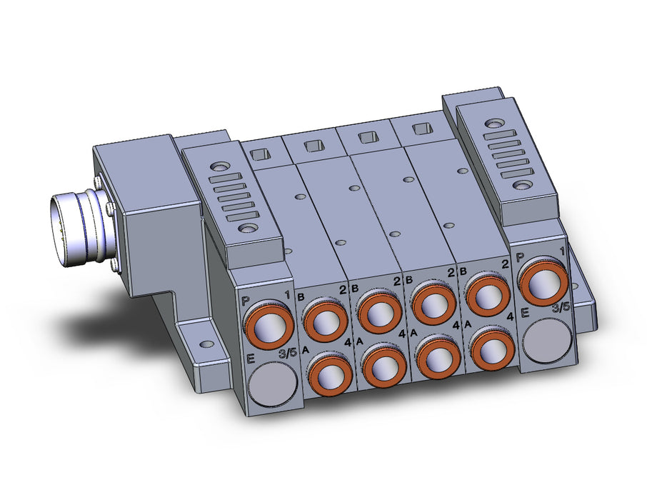 SS5V3-W10CD-04BS-C10 SS5V 04 Station Manifold, Tie-Rod Base
