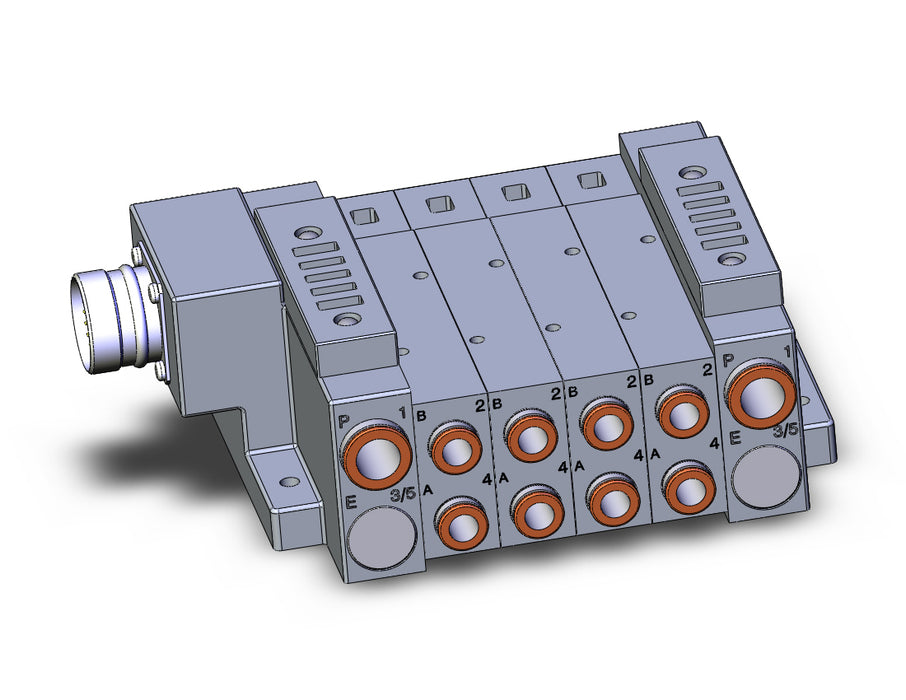 SS5V3-W10CD-04BS-C8 SS5V 04 Station Manifold, Tie-Rod Base