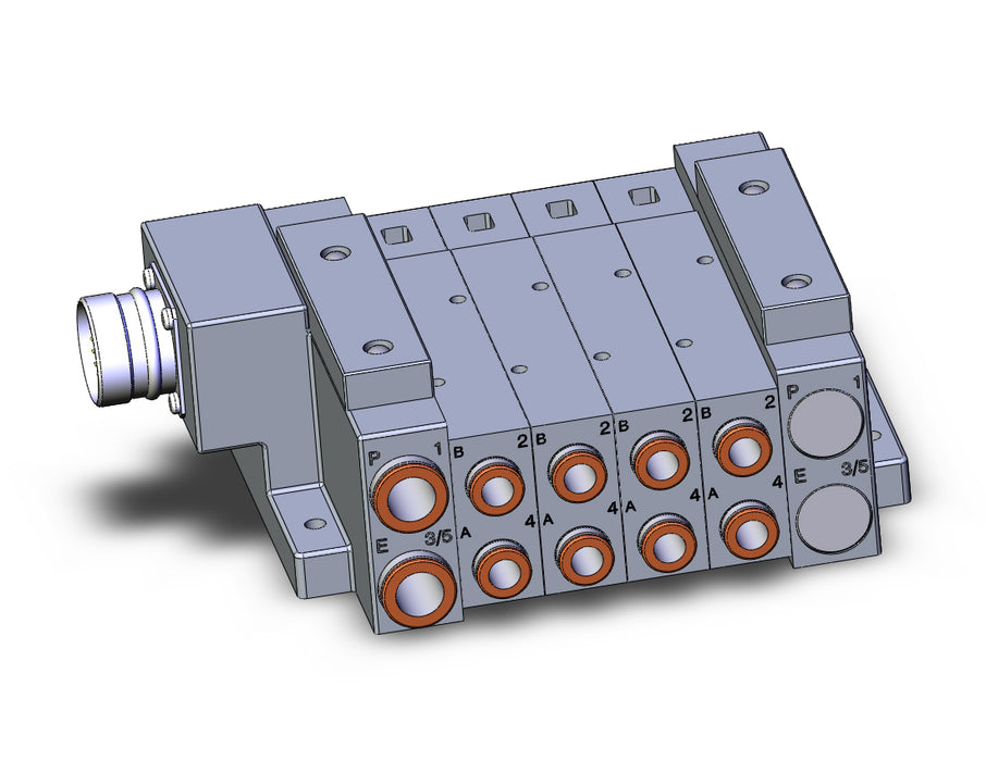 SS5V3-W10CD-04D-C8 SS5V 04 Station Manifold, Tie-Rod Base