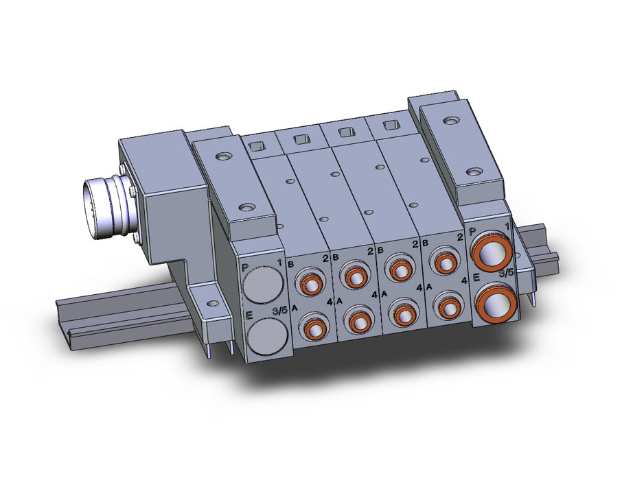 SS5V3-W10CD-04U-C6-D SS5V 04 Station Manifold, Tie-Rod Base
