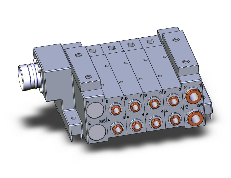 SS5V3-W10CD-04U-N7-D0 SS5V 04 Station Manifold, Tie-Rod Base