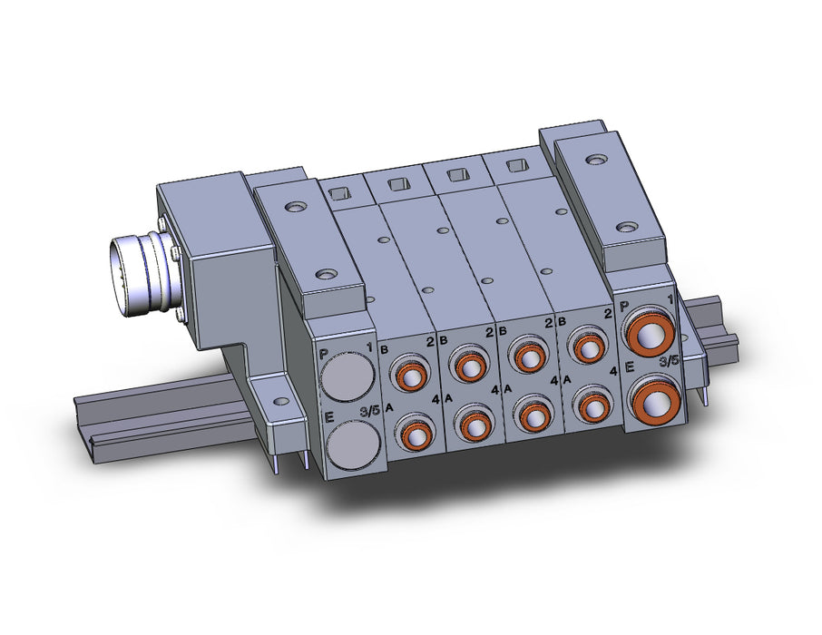 SS5V3-W10CD-04U-N7-D SS5V 04 Station Manifold, Tie-Rod Base