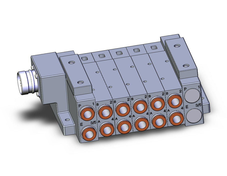 SS5V3-W10CD-05D-N11 SS5V 05 Station Manifold, Tie-Rod Base