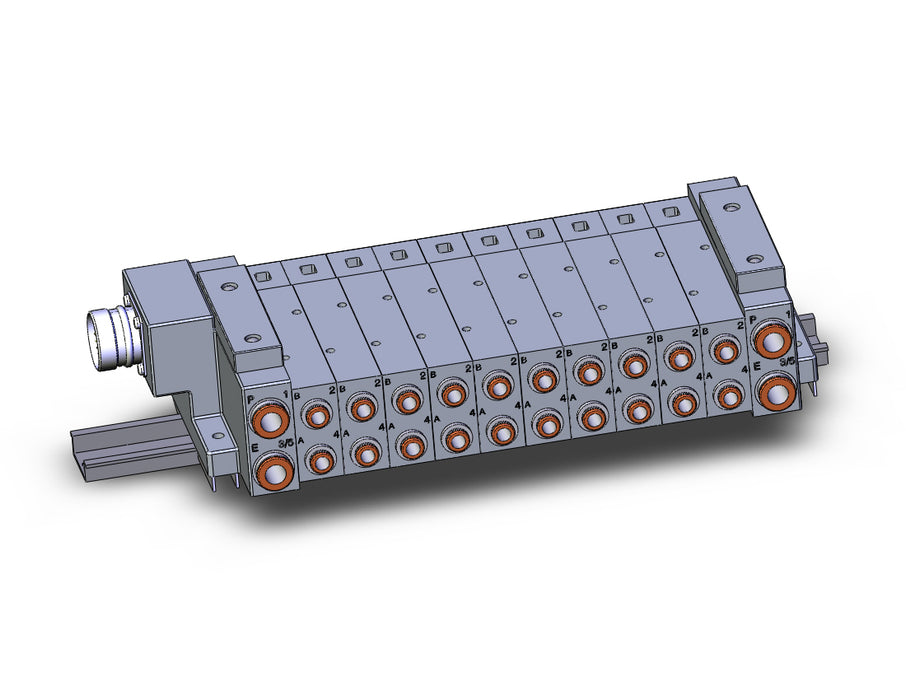 SS5V3-W10CD-10B-N7-D SS5V 10 Station Manifold, Tie-Rod Base