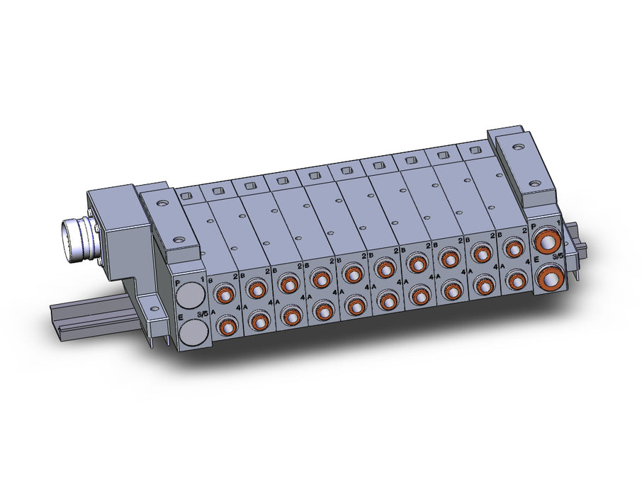 SS5V3-W10CD-10U-N7-D SS5V 10 Station Manifold, Tie-Rod Base