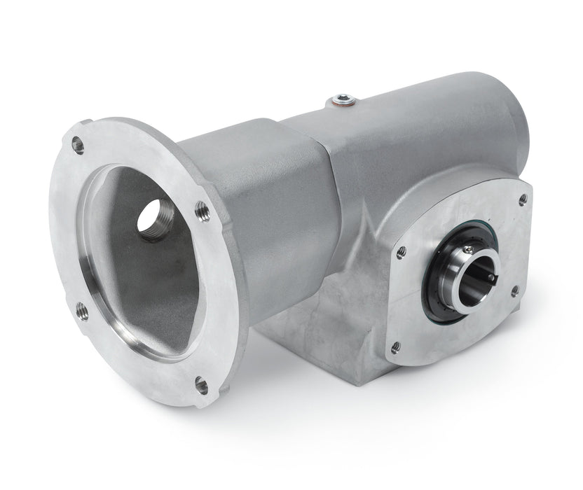 Speed Reducer Tigear-2 Worm Gear Speed Reducers 18:1 Hollow Shaft 2.62" Center Distance 140TC Input Coupling Style Motor Flange No Base Kit Single Reduction Right Angle 1-11/16" Bore Washdown 