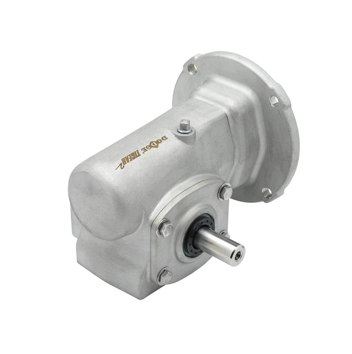 Speed Reducer Tigear-2 Worm Gear Speed Reducers 10:1 Left Solid Output Shaft 2.62" Center Distance 56C Input Quill Style Motor Flange No Base Kit Single Reduction Right Angle Washdown 