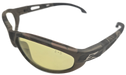 Edge Eyewear Dakura SW112CF safety glasses with forest camouflage frame and yellow lens