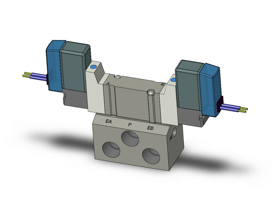 SY3240-1H-01 VALVE, DBL SOL, BASE MT (AC)
