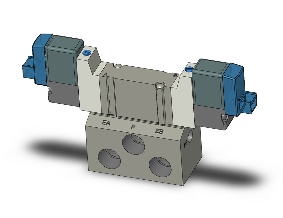 SY3240-5LOZD-01 VALVE, DBL SOL, BASE MT (DC)