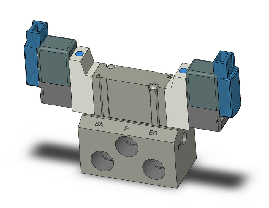 SY3240R-5MOS-01 VALVE, DBL SOL, BASE MT (DC)