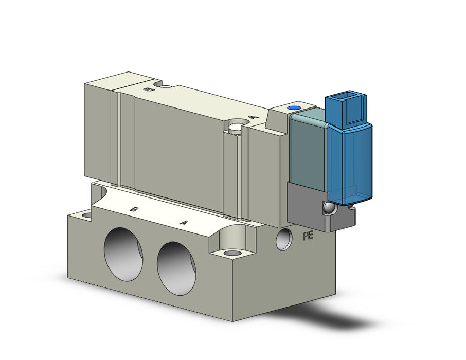 SY5140R-6MOZ-02T VALVE, SGL SOL, BASE MT (DC)