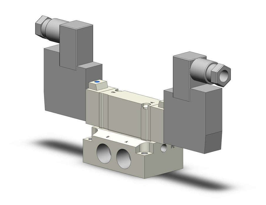 SY5240-3D-02T VALVE, DBL SOL, BASE MT, DIN