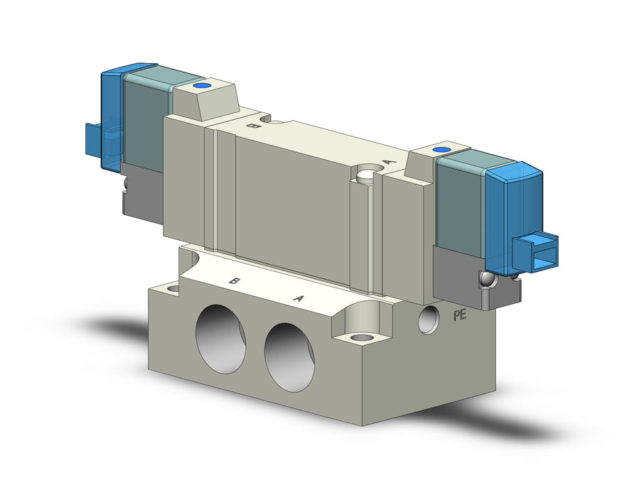 SY5240-5LOU-02 VALVE, DBL SOL, BASE MT (DC)