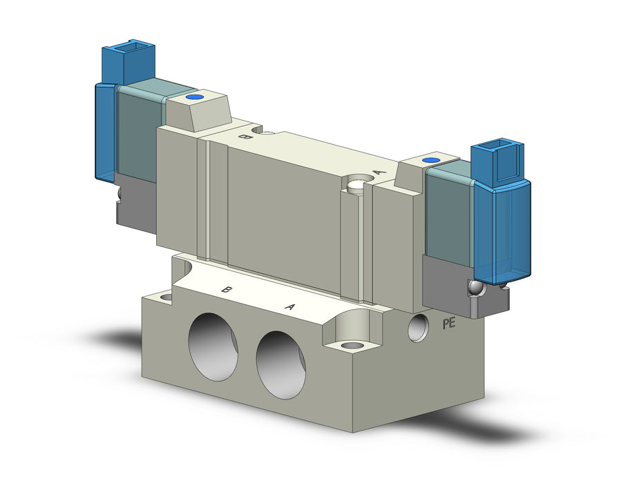 SY5240-5MOS-02 VALVE, DBL SOL, BASE MT (DC)