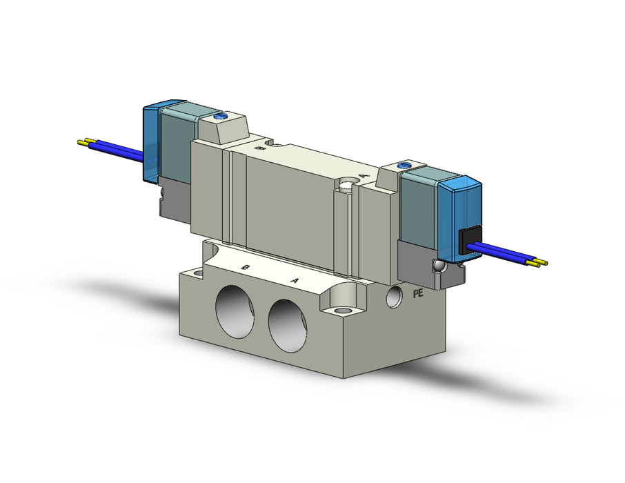 SY5240R-5GSD-02 VALVE, DBL SOL, BASE MT (DC)