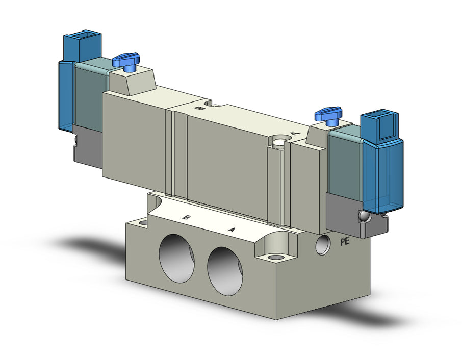 SY5340-5MOUE-02 VALVE, DBL SOL, BASE MT   (DC)