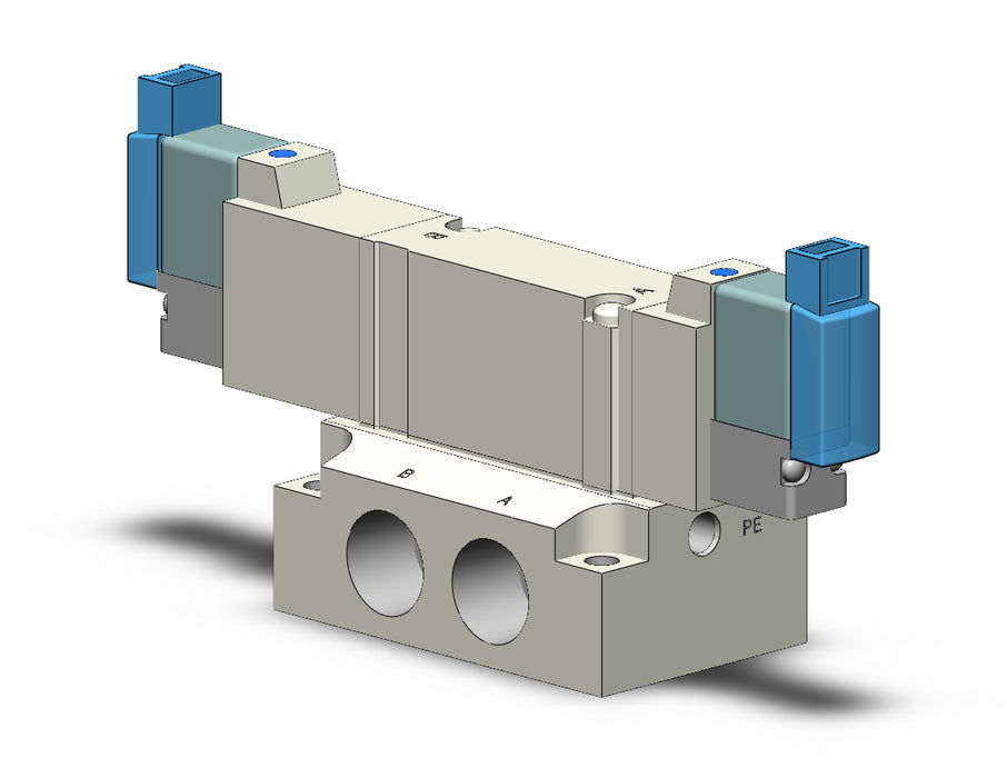 SY5340R-5MOZ-02T VALVE, DBL SOL, BASE MT (DC)