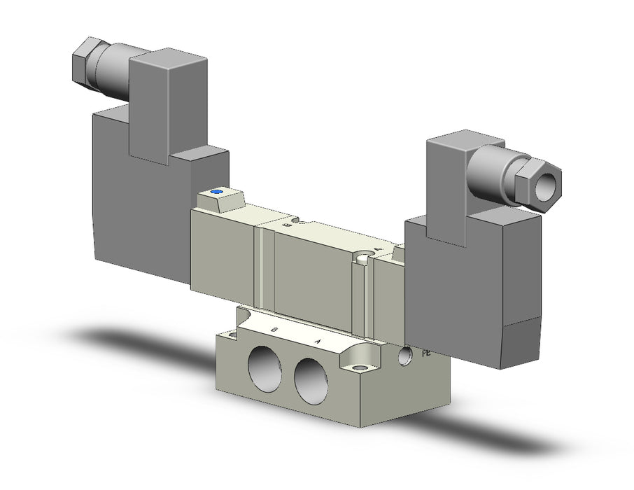 SY5540-5D-02N VALVE, DBL SOL, BASE MT, DIN