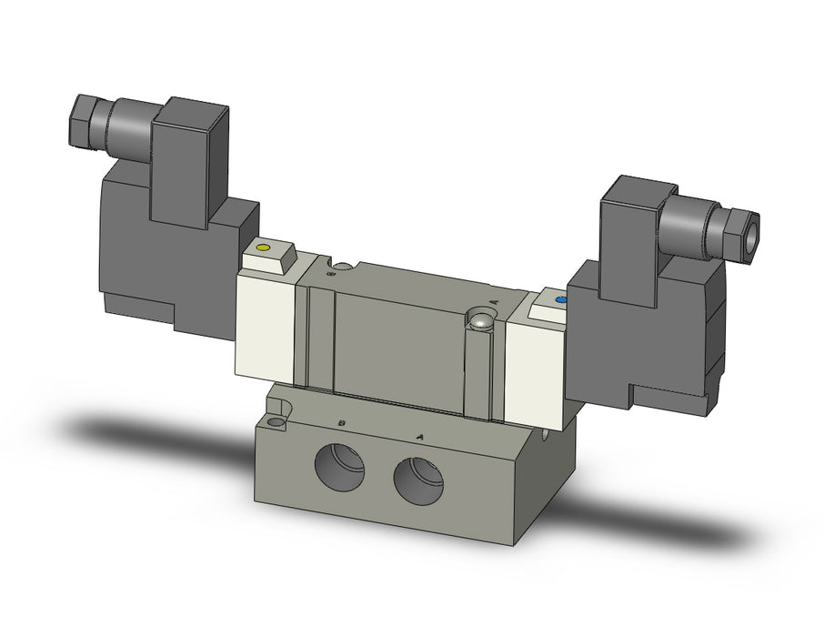 SY7240-5D-02T VALVE, DBL SOL, BASE MT, DIN