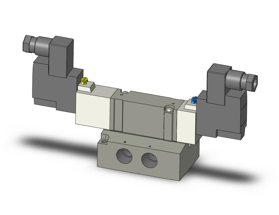 SY7340-3DE-02N VALVE, DBL SOL, BASE MT, DIN