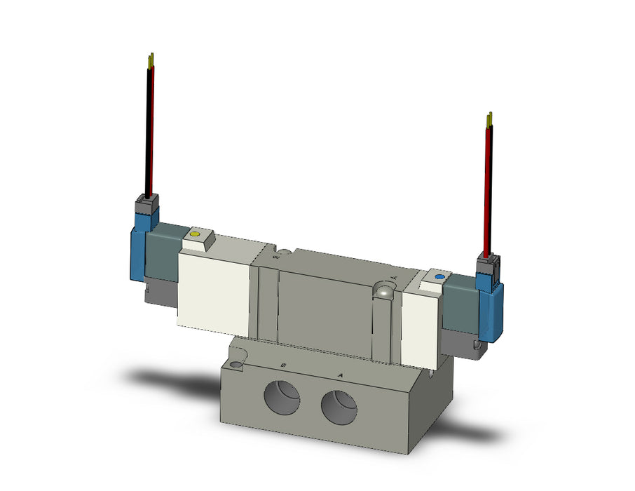 SY7340R-5MZ-02 VALVE, DBL SOL, BASE MT (DC)