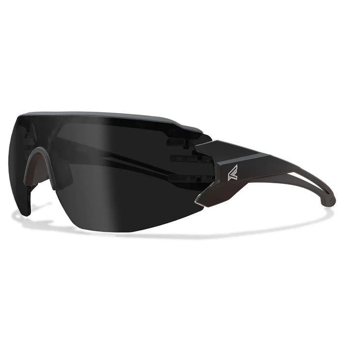 Edge Eyewear Taven TV126VS safety glasses with black frame gray TPR and vapor shield smoke lens