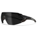 Edge Eyewear Taven TV126VS safety glasses with black frame gray TPR and vapor shield smoke lens