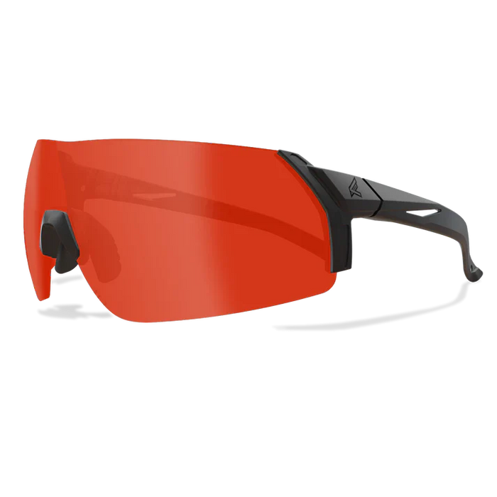 Edge Eyewear Urgent Fury UF14L tactical safety glasses with black frame and orange lens