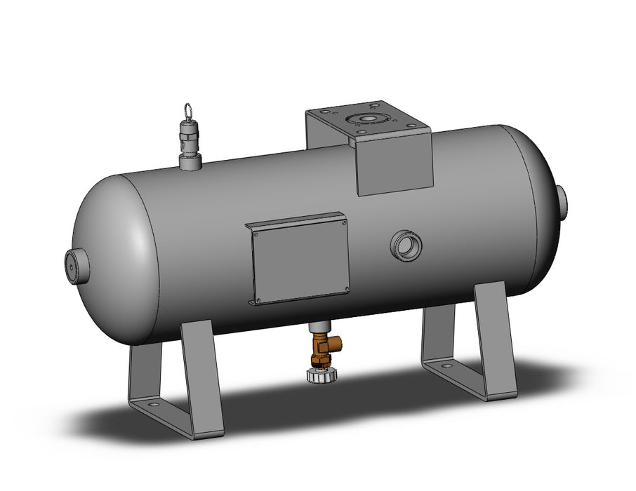VBAT10S1-EV-X105 ASME/CRN AIR TANK, 10L SS PT THREAD