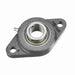 Mounted Cast Iron Two Bolt Flange Ball Bearing 52100 Bearing Steel Setscrew Lock