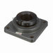 Mounted Cast Iron Four Bolt Flange Ball Bearing 52100 Bearing Steel, Black Oxided Inner Concentric Lock
