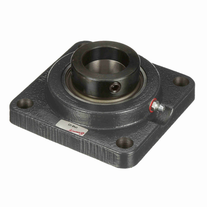 Mounted Cast Iron Four Bolt Flange Ball Bearing 52100 Bearing Steel, Black Oxided Inner Eccentric Lock