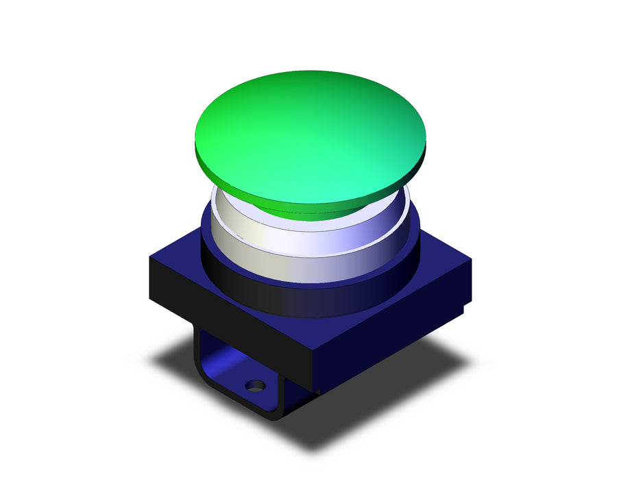 VM-30AG PUSH BUTTON, MUSHROOM (GREEN)