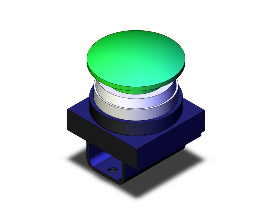 VM-30CG PUSH-BUTTON, MUSHROOM (GREEN)