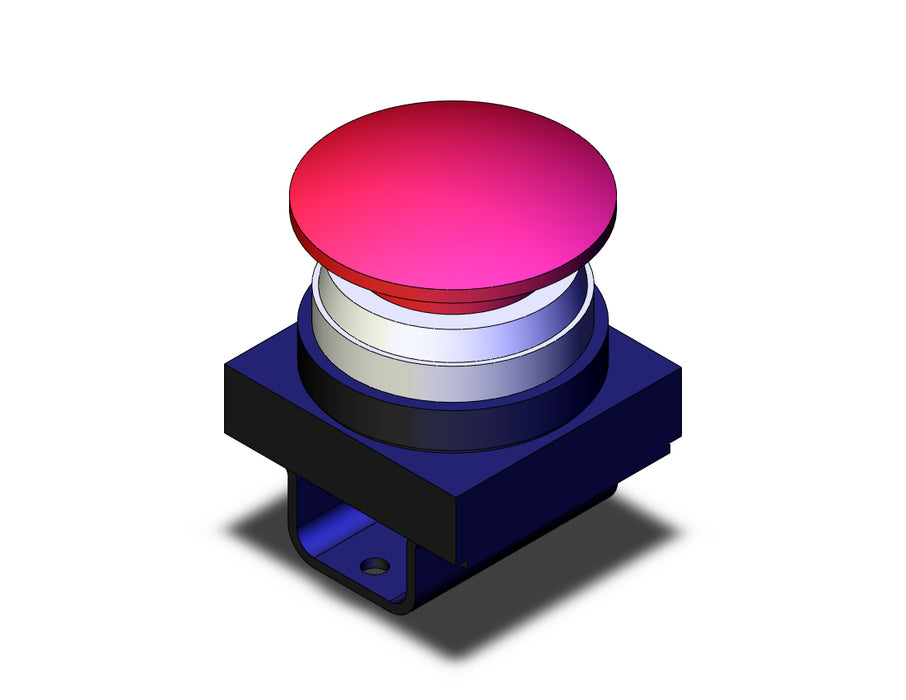VM-30CR PUSH-BUTTON, MUSHROOM (RED)