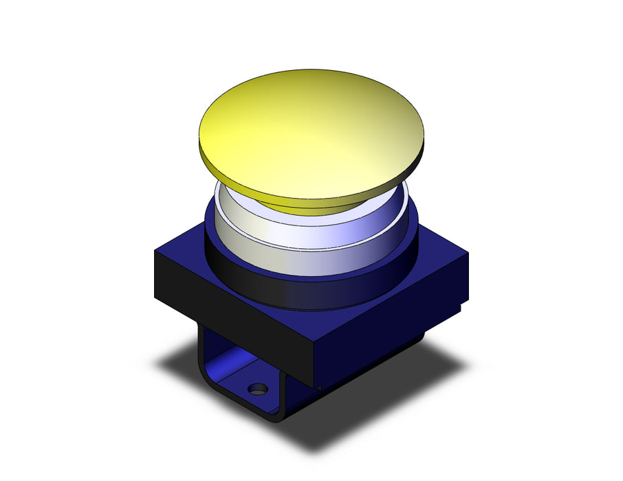 VM-30CY PUSH BUTTON, MUSHROOM, YELLOW