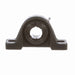 Mounted Cast Iron Two Bolt Pillow Block Ball Bearing 52100 Bearing Steel, Black Oxided Inner Concentric Lock
