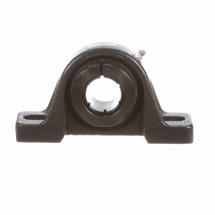 Mounted Cast Iron Two Bolt Pillow Block Ball Bearing 52100 Bearing Steel, Black Oxided Inner Concentric Lock