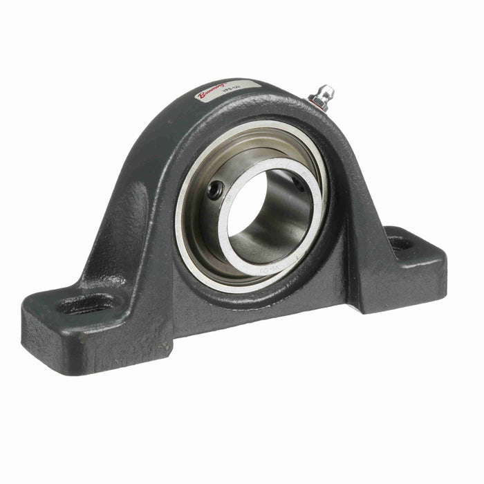 Mounted Cast Iron Two Bolt Pillow Block Ball Bearing 52100 Bearing Steel, Black Oxided Inner Setscrew Lock Air Handling Housing Fit, Noise Tested