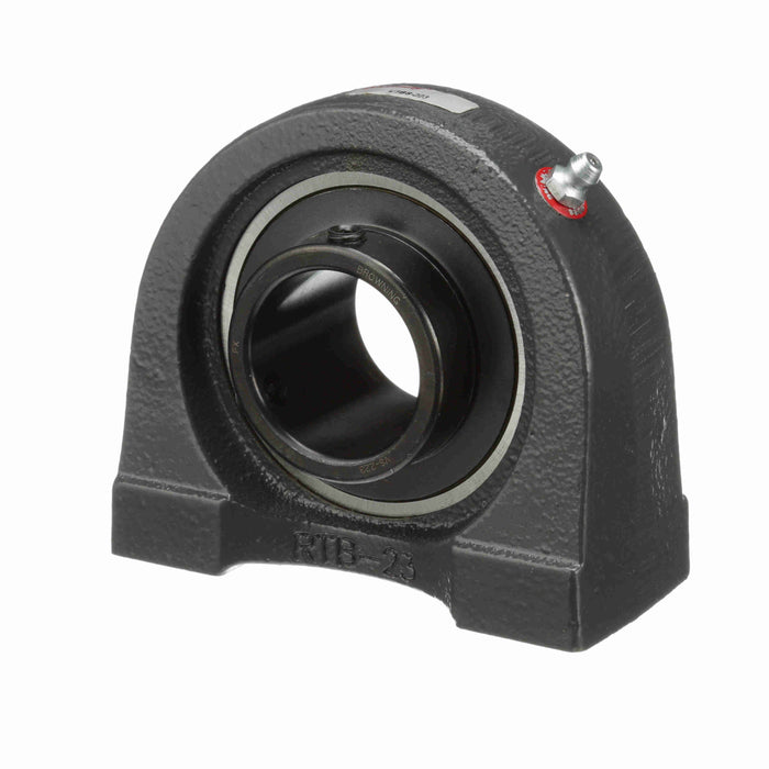 Mounted Cast Iron Tapped Base Pillow Block Ball Bearing 52100 Bearing Steel, Black Oxided Inner Setscrew Lock