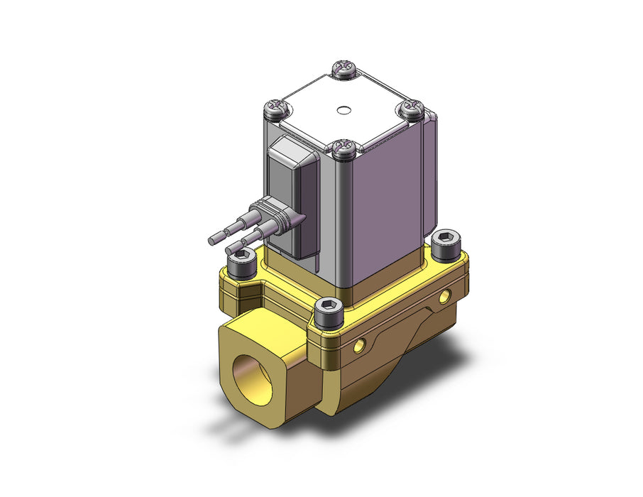 VXZ242FF Pilot Op 2 Port Solenoid Valve, (N.C.)