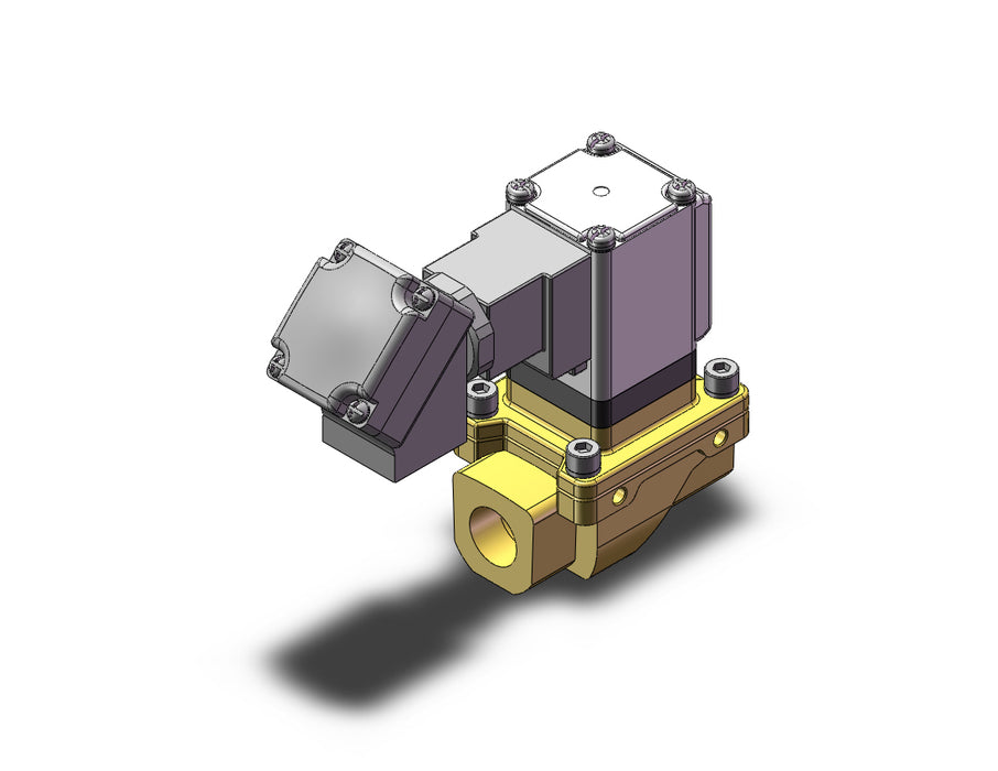 VXZ2B2FM Pilot Op 2 Port Solenoid Valve, (N.O.)