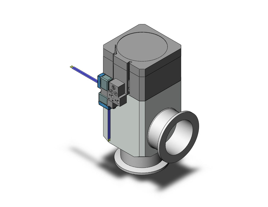 XLDV-50K-A93A-5GS Aluminum, High Vacuum Angle Valve