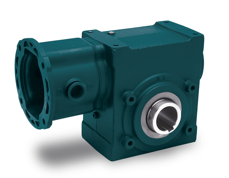 Speed Reducer Tigear-2 Worm Gear Speed Reducers 15:1 Hollow Shaft 3.00" Center Distance 140TC Input Coupling Style Motor Flange Output Flange Left Single Reduction Right Angle 1-15/16" Bore 