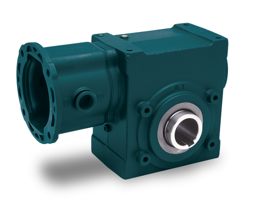 Speed Reducer Tigear-2 Worm Gear Speed Reducers 25:1 Hollow Shaft 2.00" Center Distance IEC80 Input Coupling Style Motor Flange No Base Kit Single Reduction Right Angle 30mm Bore 