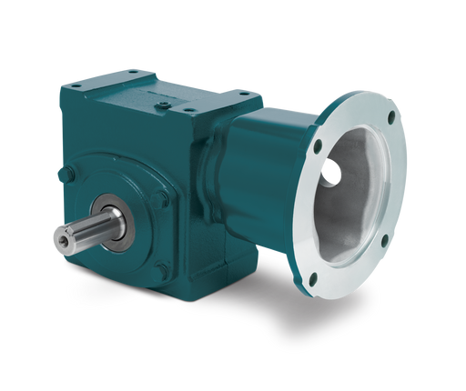 Speed Reducer Tigear-2 Worm Gear Speed Reducers 7.5:1 Double Solid Output Shaft 2.00" Center Distance IEC90 Input Coupling Style Motor Flange No Base Kit Single Reduction Right Angle 