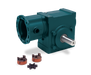 Speed Reducer Tigear-2 Worm Gear Speed Reducers 20:1 Right Solid Output Shaft 2.00" Center Distance 140TC Input Coupling Style Motor Flange No Base Kit Single Reduction Right Angle White Epoxy Paint 