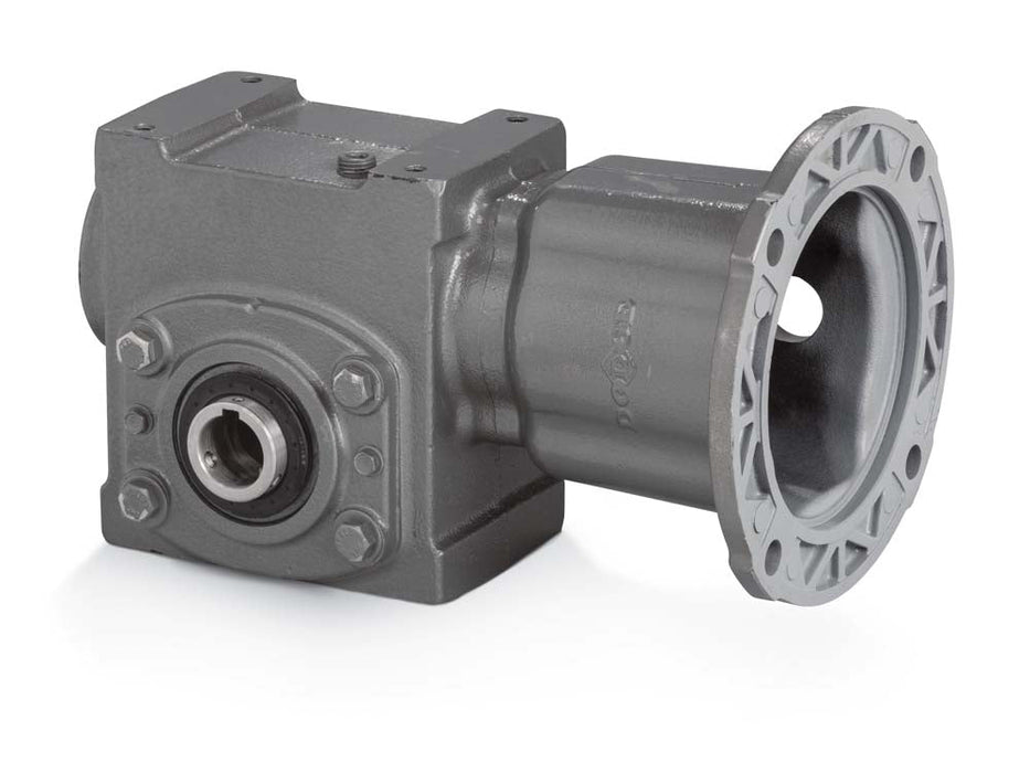Speed Reducer Tigear-2 Worm Gear Speed Reducers 15:1 Hollow Shaft 2.31" Center Distance 140TC Input Coupling Style Motor Flange No Base Kit Single Reduction Right Angle 1-7/16" Bore White Epoxy Paint Washdown 